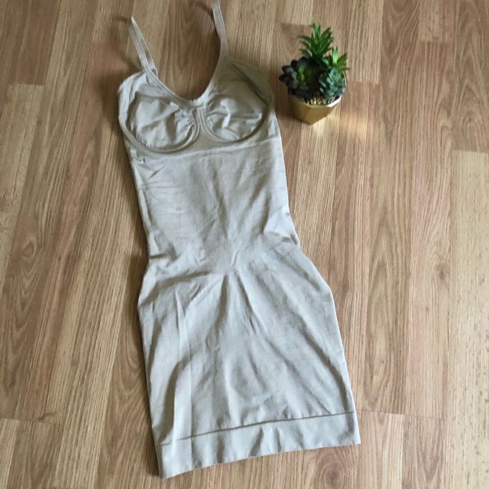 Spanx By Sara Blakely Shaping Slip Dress Nude Color Women’s SIZE SMALL